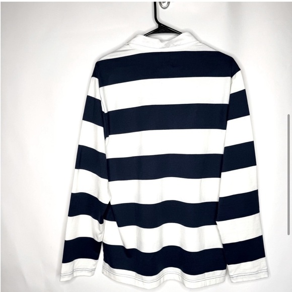 The Savile Row Company, Striped Long Sleeve Rugby Shirt, Navy/White, Size M, NWT - Picture 4 of 11